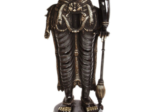 37" Lord Vishnu Large Brass Sculpture | Handmade | Made In India