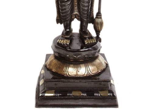 37" Lord Vishnu Large Brass Sculpture | Handmade | Made In India