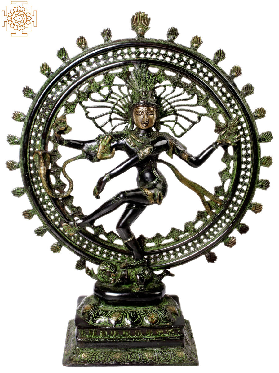 28" Nataraja Lord Shiva Brass Statue Home Decor