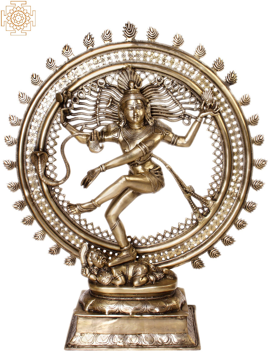 33" Nataraja Large Brass Sculpture for Home Pooja
