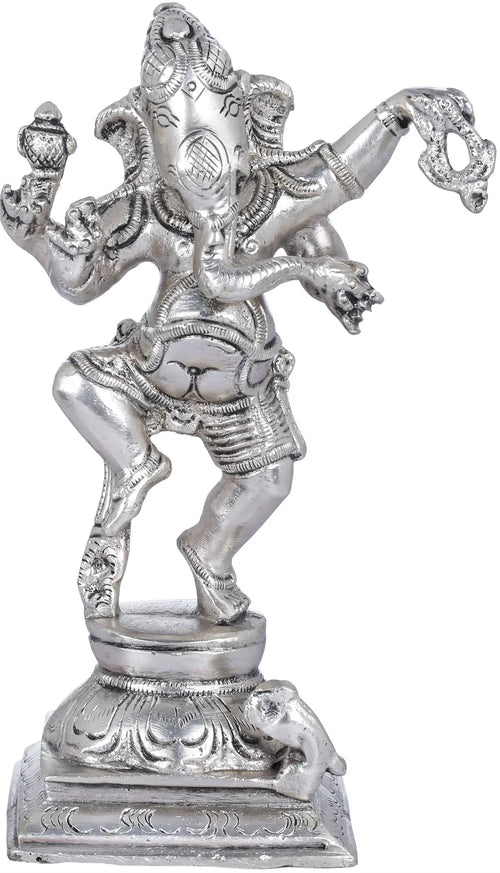 5" Handmade Dancing Baby Ganesha Brass Sculpture