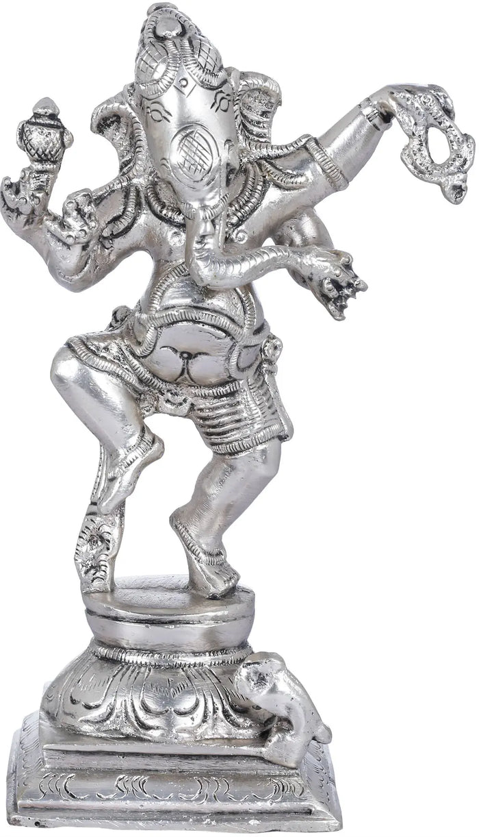 5" Dancing Baby Ganesha Sculpture in Brass | Handmade | Made in India