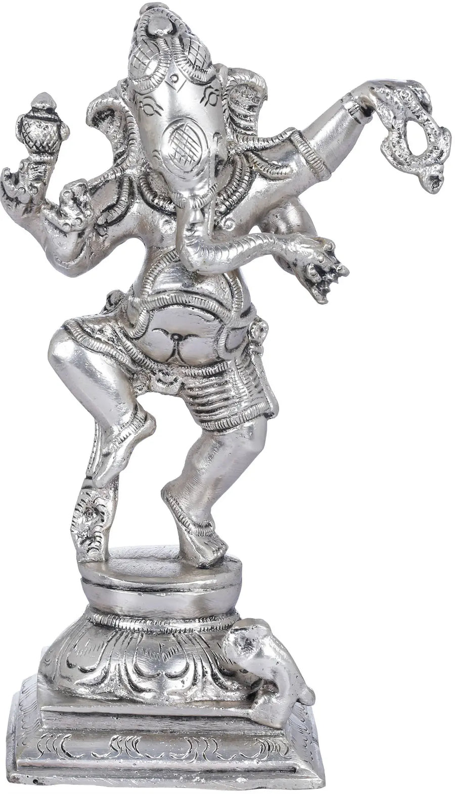 5" Handmade Dancing Baby Ganesha Brass Sculpture