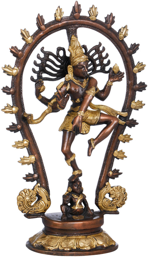 11" Lord Shiva as Nataraja Brass Idol | Handmade | Made In India