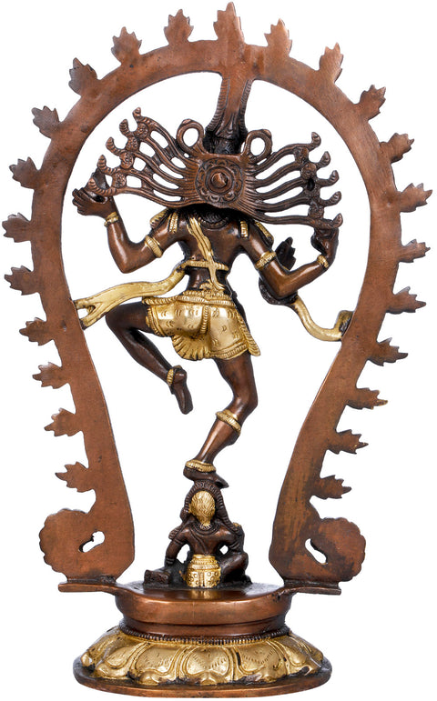 11" Lord Shiva as Nataraja Brass Idol | Handmade | Made In India