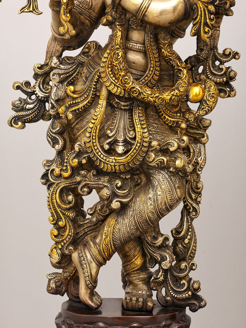 Radha Krishna Brass Statue | Handmade | Made in India