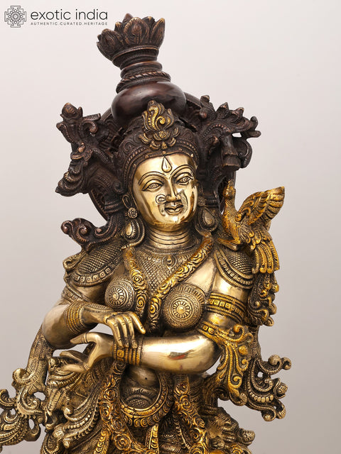 Radha Krishna Brass Statue | Handmade | Made in India
