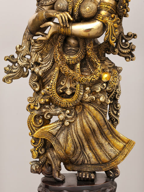 Radha Krishna Brass Statue | Handmade | Made in India
