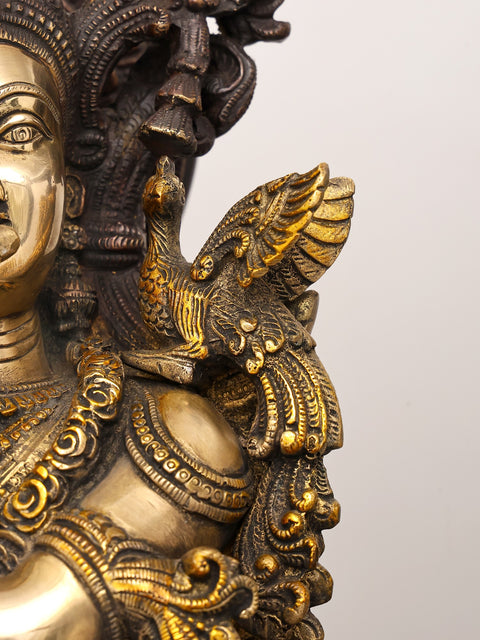 Radha Krishna Brass Statue | Handmade | Made in India