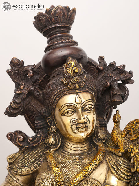 Radha Krishna Brass Statue | Handmade | Made in India