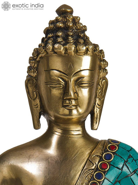 12" (Tibetan Buddhist Deity) Bhaishajyaguru - The Medicine Buddha In Brass | Handmade | Made In India