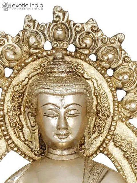 11" Tibetan Buddhist God Medicine Buddha in Brass | Handmade Brass Sculpture