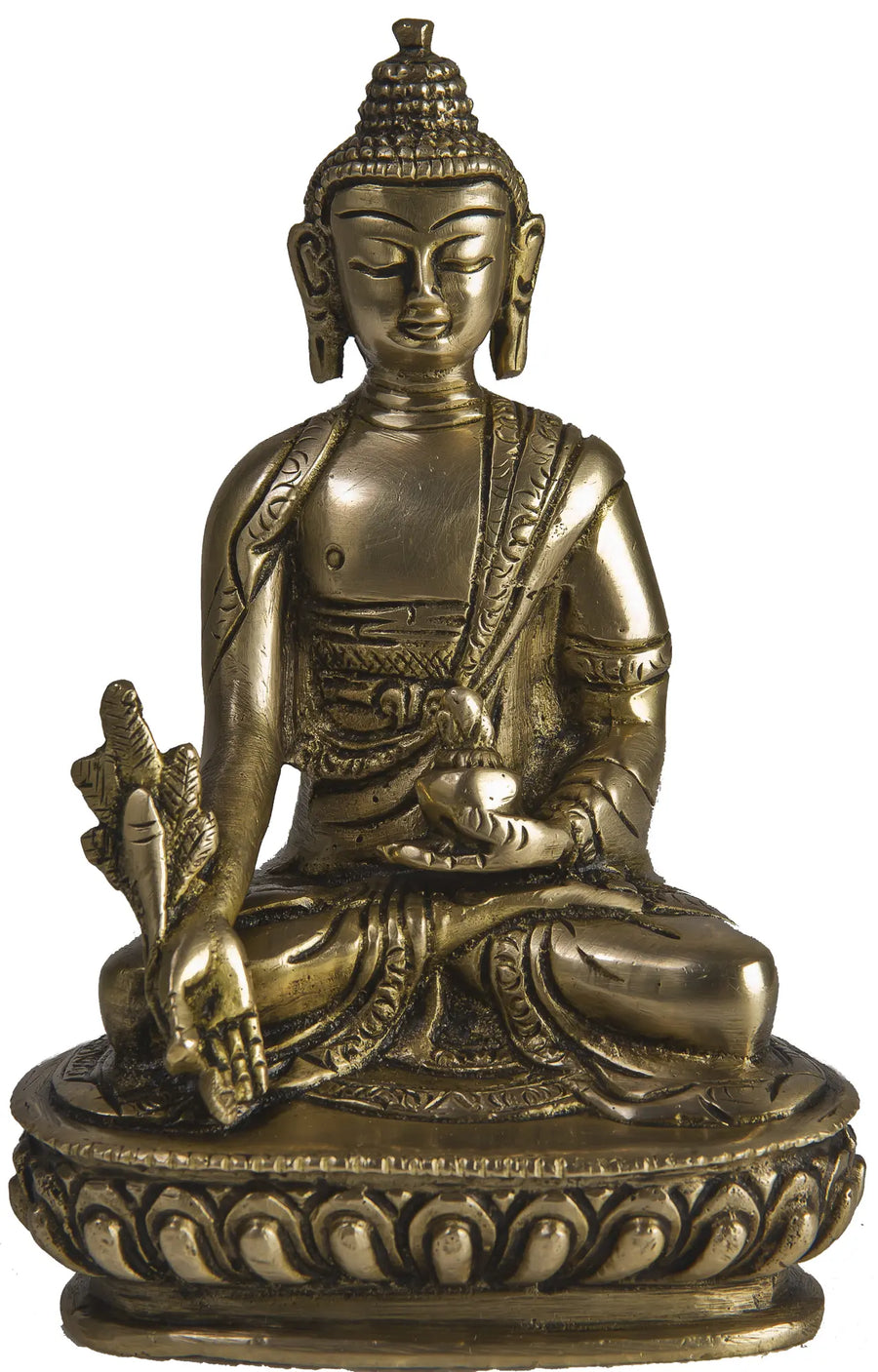 5" Bhaishajyaguru Medicine Buddha Handmade Brass Idol