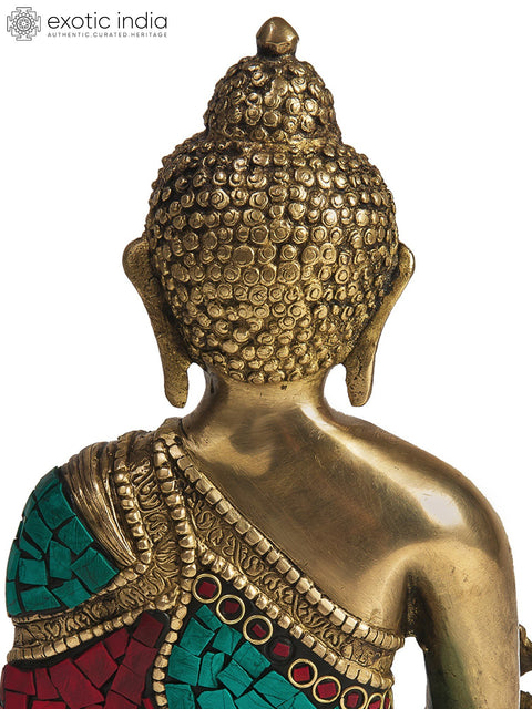 11" (Tibetan Buddhist Deity) The Medicine Buddha - The Unfailing Healer of the of Samsara In Brass | Handmade | Made In India