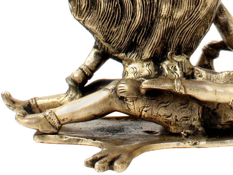 8" Why Does Goddess Kali Roll Out Her Tongue? In Brass | Handmade | Made In India