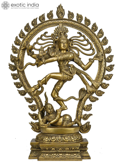 21" Nataraja Handmade Brass Statue for Home Decor