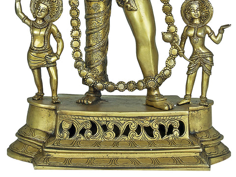 24" Vishnu Vaikuntha in Brass | Handmade Brass Sculpture