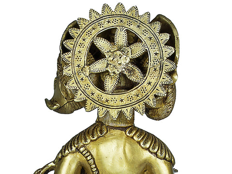 24" Vishnu Vaikuntha in Brass | Handmade Brass Sculpture