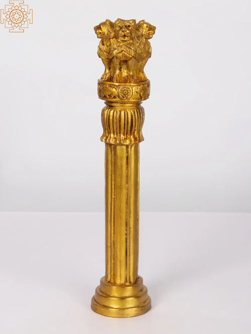 Four Lions Capital Ashoka Brass Sculpture