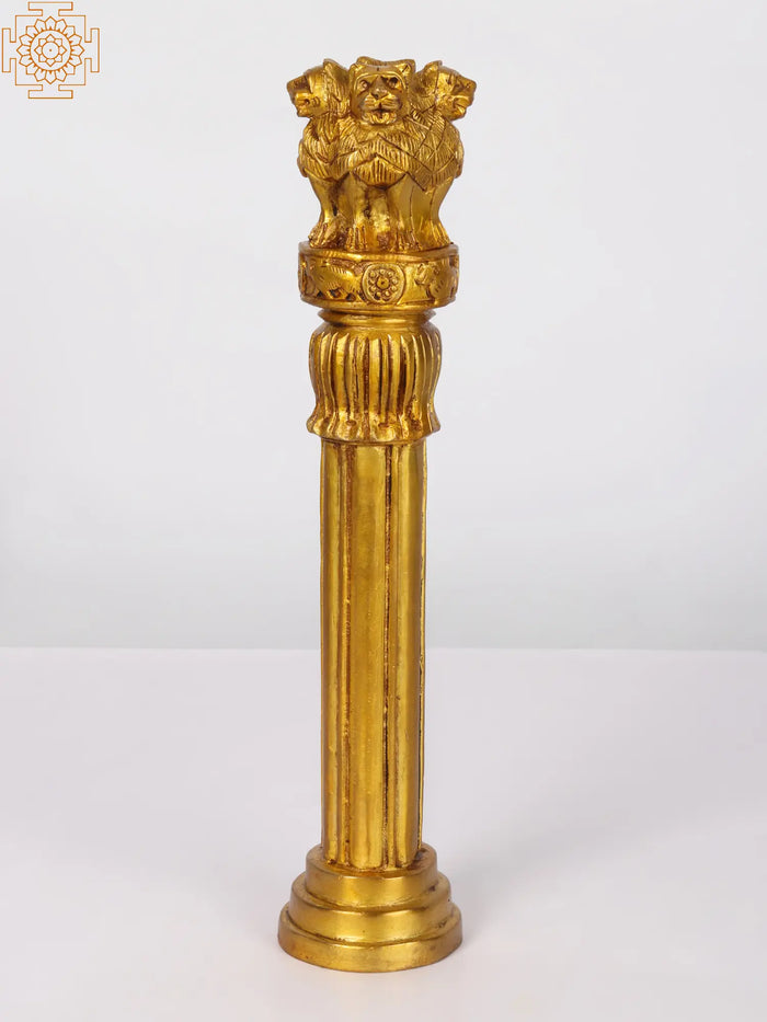 Four Lions Capital Ashoka Brass Sculpture