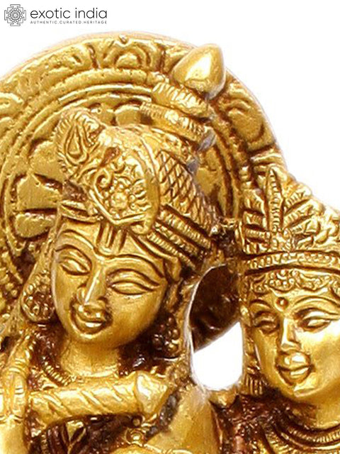 7" Radha Krishna | Religion is Love | Brass | Handmade | Made In India