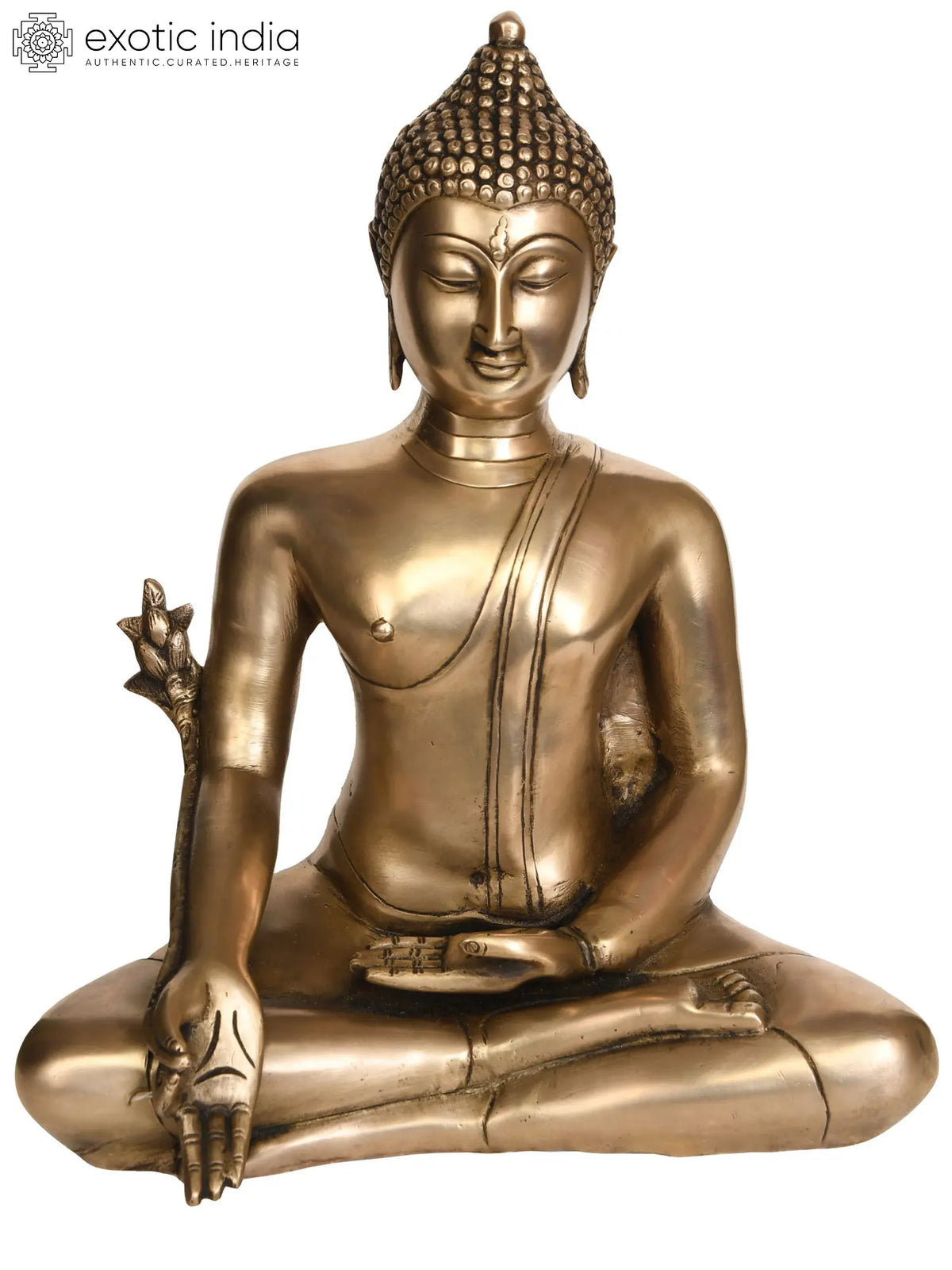 10" Tibetan Buddhist Deity - The Medicine Buddha In Brass | Handmade | Made In India