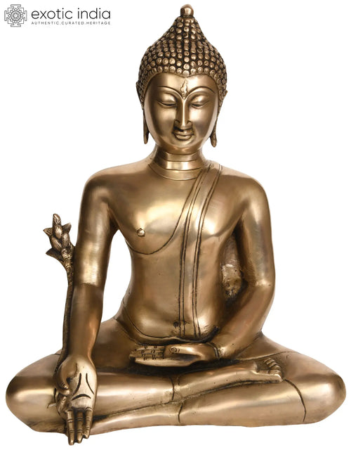 10" Medicine Buddha Handmade Brass Statue