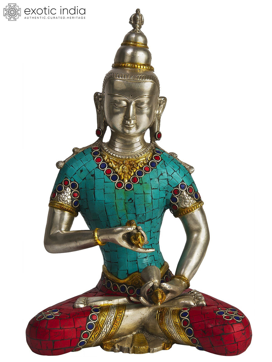13" Vajrasattva Tibetan Buddhist Deity Brass Statue Handmade