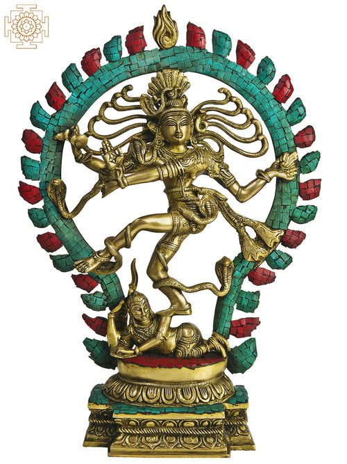 20" Handmade Lord Shiva Nataraja Brass Statue