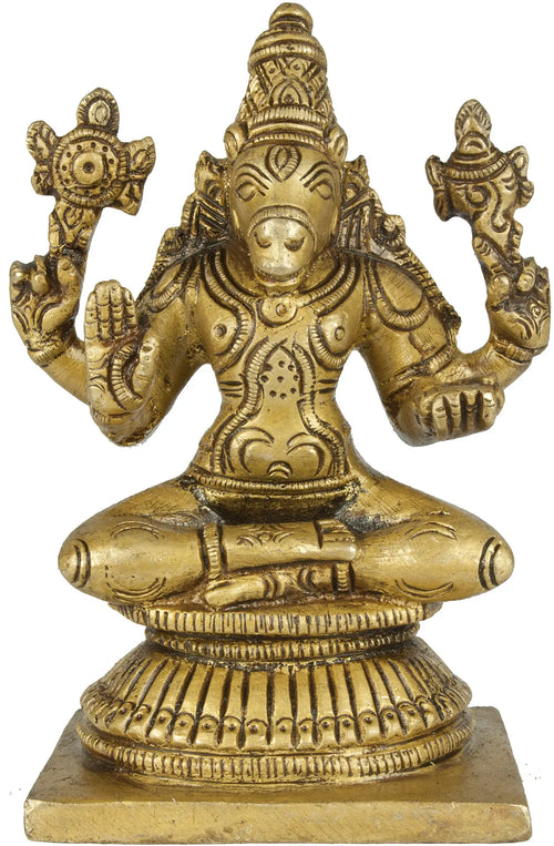 3" Hayagriva Brass Statue Handmade for Pooja