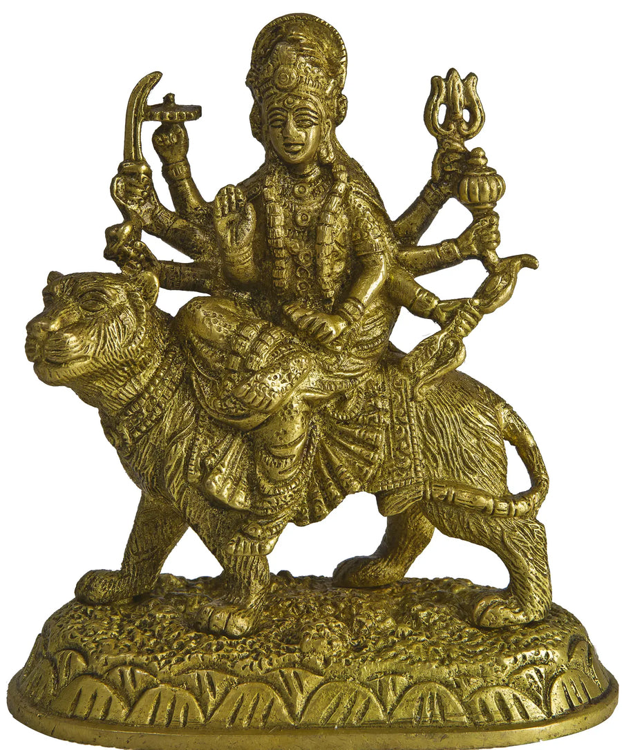 Brass Goddess Durga Statue for Home Pooja