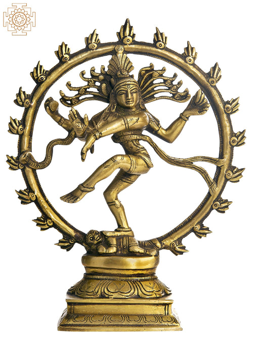 9" Nataraja King of Dancers Handmade Brass Statue