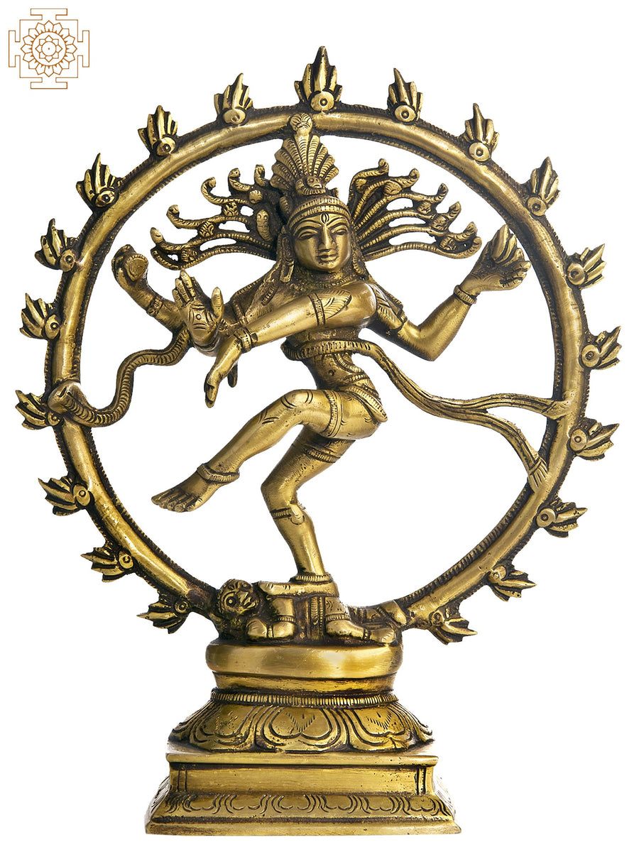 9" Nataraja King of Dancers Handmade Brass Statue