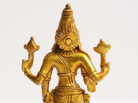 6" Small Size Standing Lord Vishnu Brass Statue