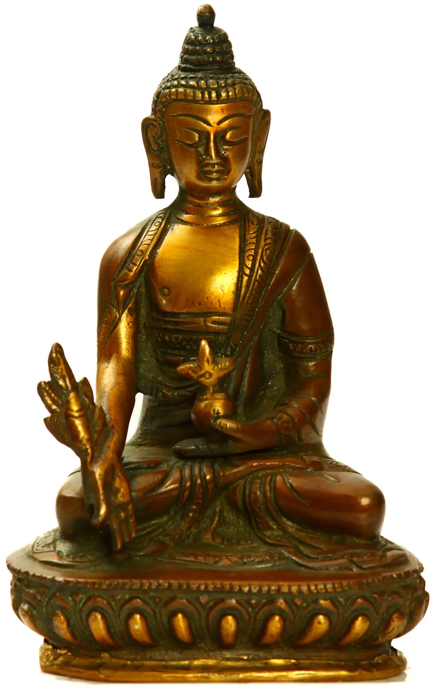 5" Medicine Buddha Handmade Brass Statue for Pooja