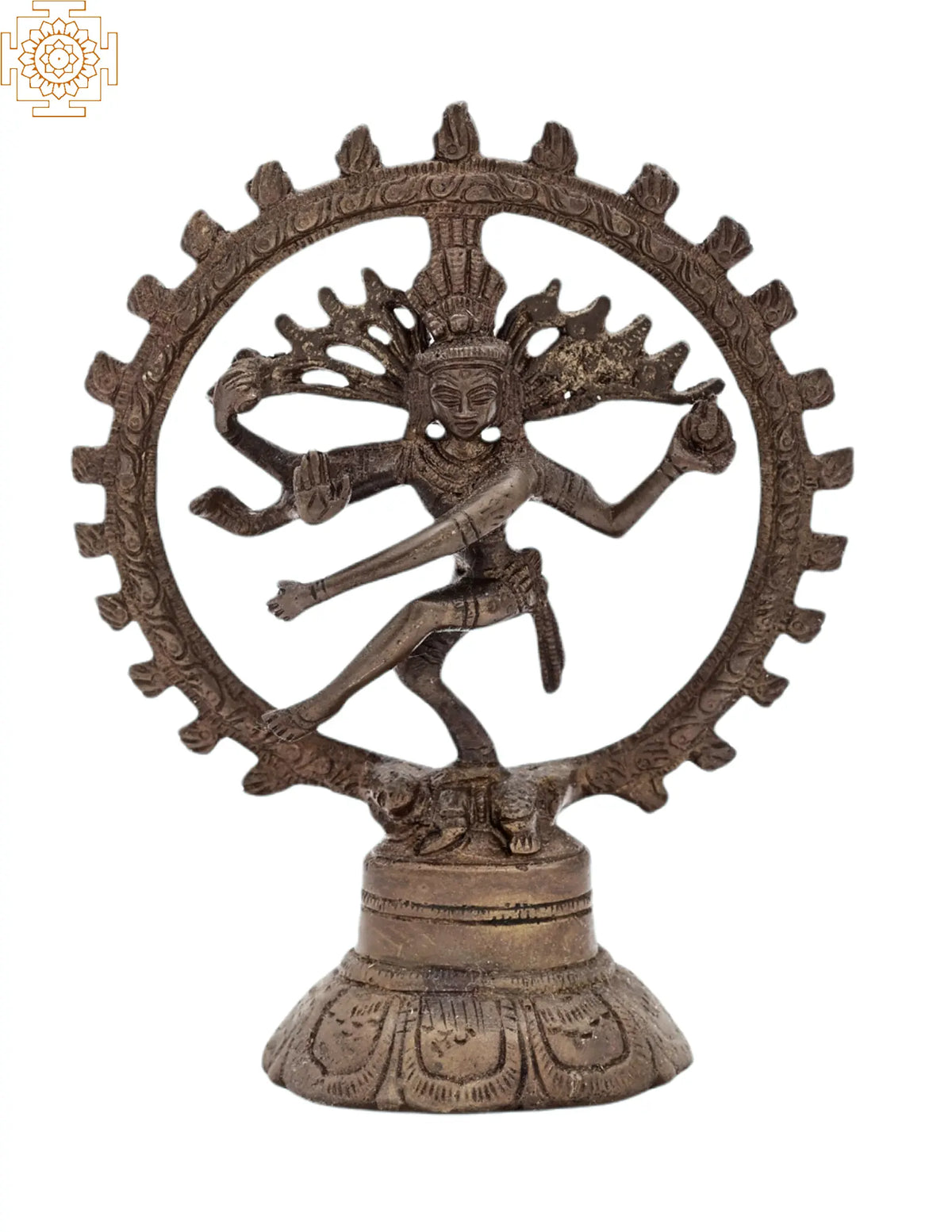 5" Lord Shiva as Nataraja Brass Statue | Handmade | Made In India