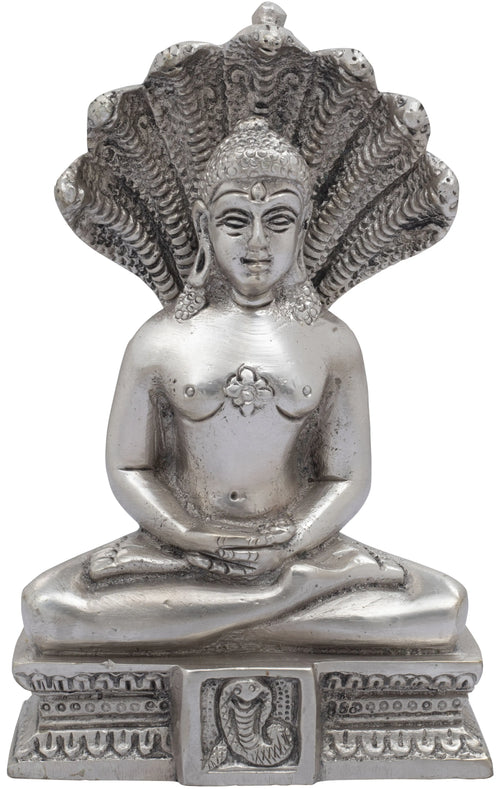 4" Rishabha Deva Brass Statue - First Jain Tirthankara Handmade Idol