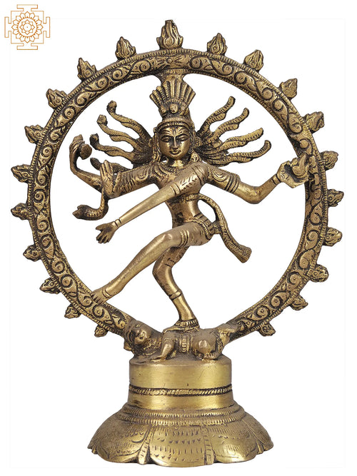 7" Nataraja Brass Statue Handmade