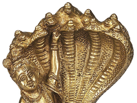 8" Kaliya Mardan Lila of Shri Krishna In Brass | Handmade | Made In India