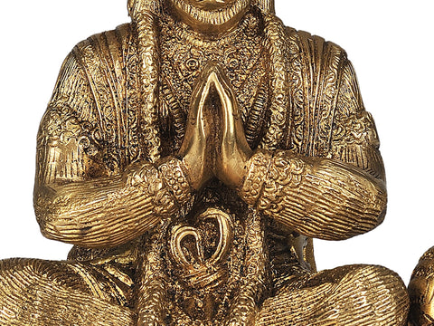 7" Shri Rama Bhakta Hanuman Ji in Brass | Handmade | Made in India