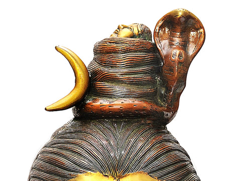 19" Shiva Enshrining Yoni-Pitha | Handmade Brass Statue