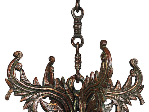 8" Peacock Hanging Bells in Brass | Handmade | Made in India