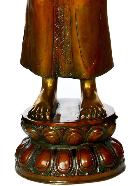 50" Large Size Buddha Brass Idol | Handmade Buddhist Statue