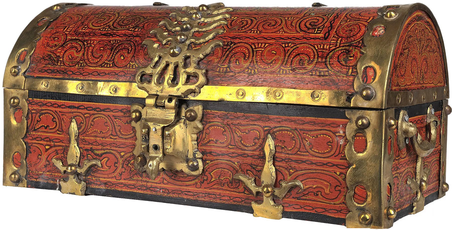Auspicious Brass Temple Box Home Decor Handmade