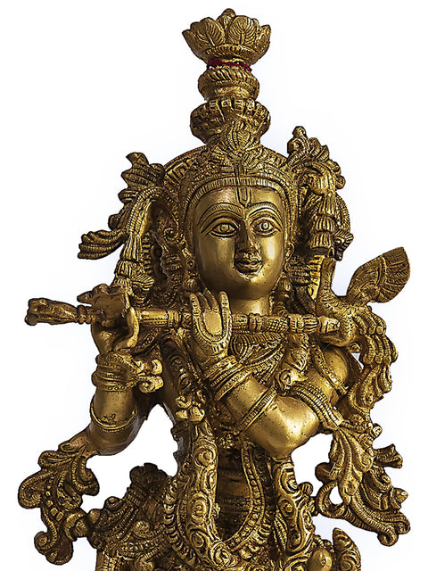 21" Murali Krishna In Brass | Handmade | Made In India