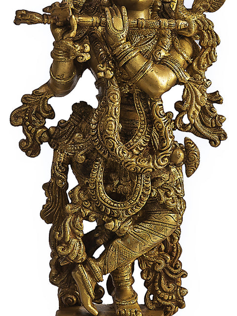21" Murali Krishna In Brass | Handmade | Made In India