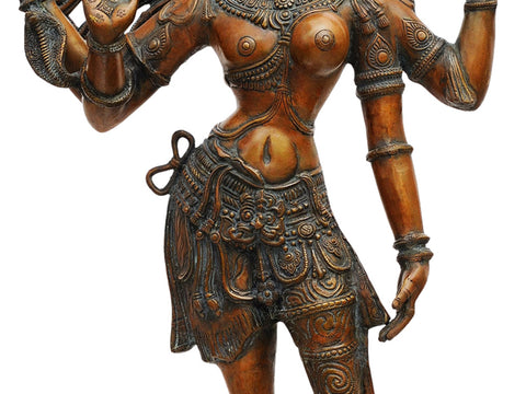 40" Ardhanarishvara In Brass | Handmade | Made In India