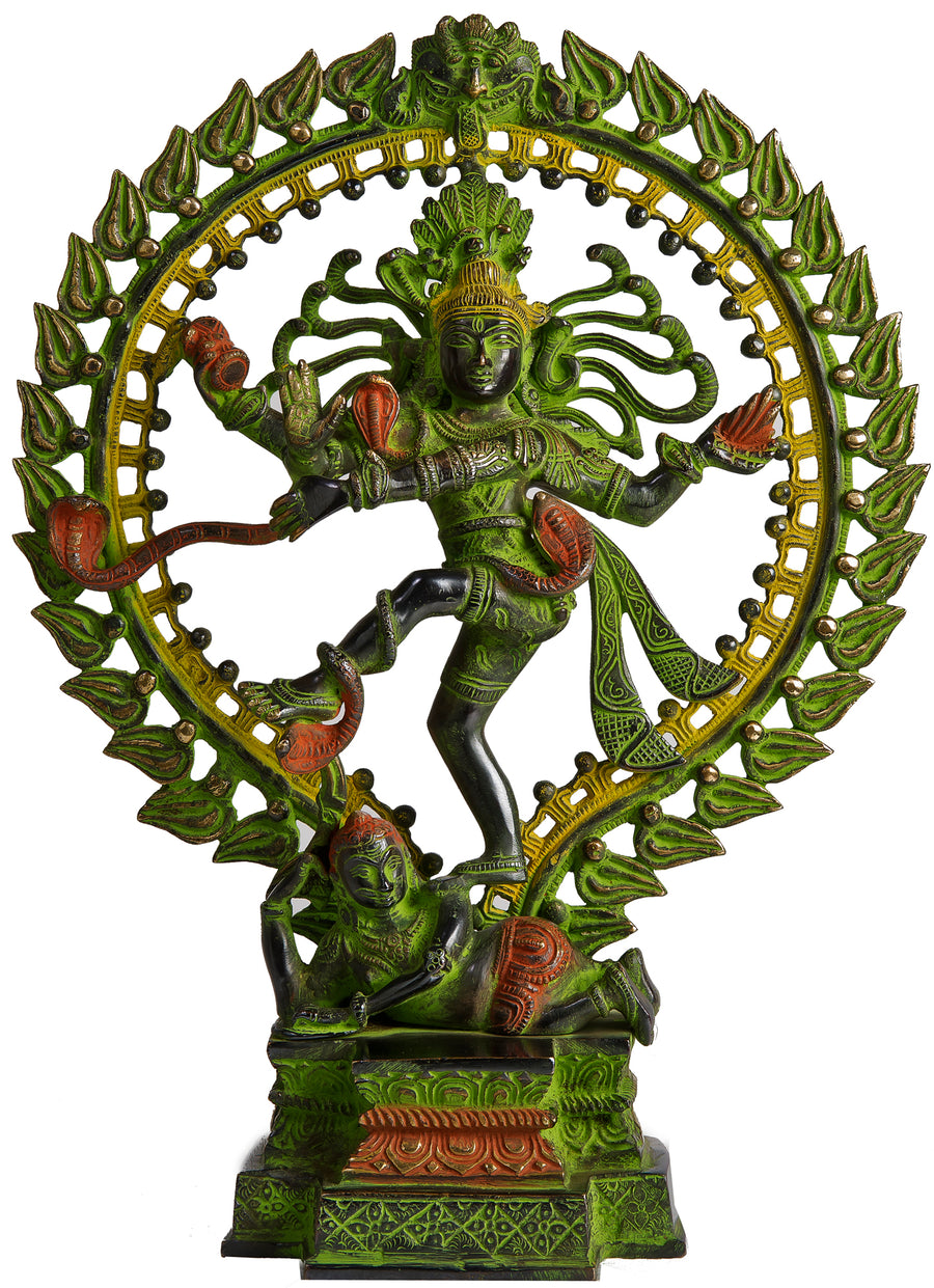 17" Anandatandava Brass Statue Handmade Dance of Bliss