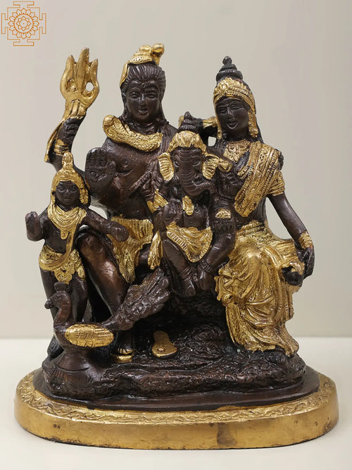 5" Shiva Parivaar Brass Family Statue Handmade