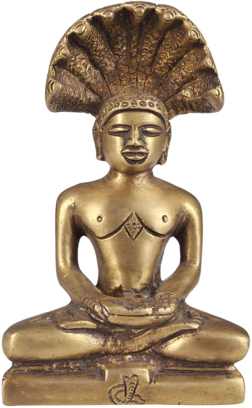 4" Rishabha Deva First Jain Tirthankara Handmade Brass Statue